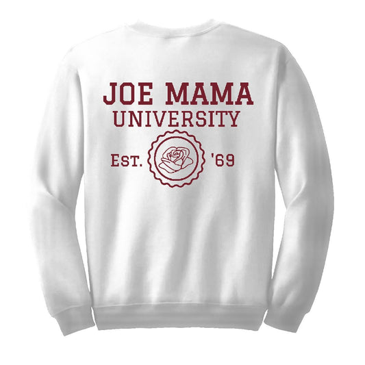 White Joe Mama University Pullover